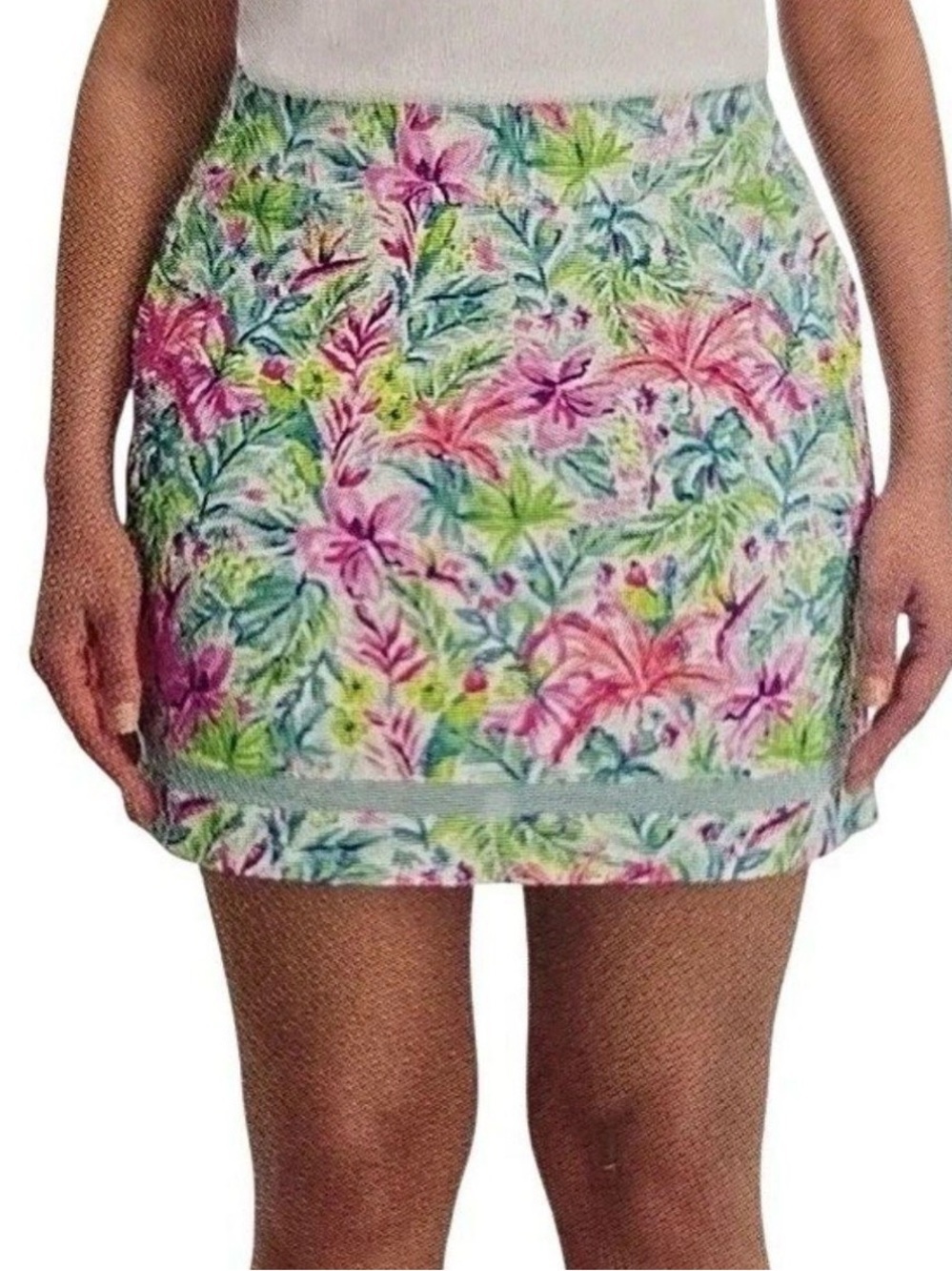 Stella Parker Connection Floral Pastel Mini Skirt - Pink, Green & Blue Print
